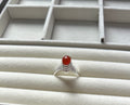 Certified Burmese Jadeite Type A | Icy Red Jade Cabochon | Temporary Setting