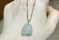 Certified Burmese Jadeite Type A | Icy Green and Yellow Baby Tara Jade Pendant with 18K Gold Bail