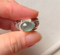 Certified Burmese Natural Jadeite Type A Icy Blue Cabochon