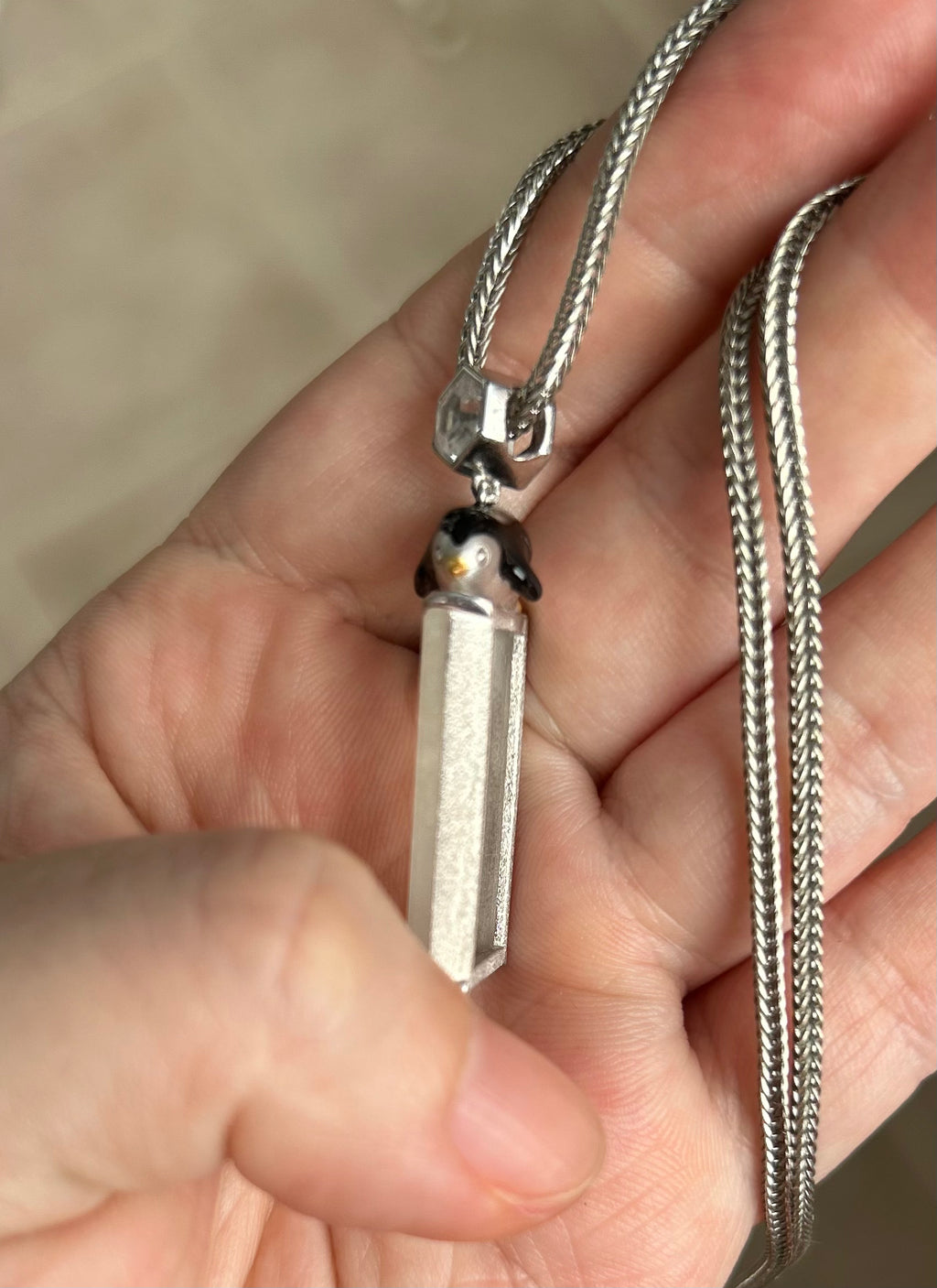 Certified Burmese Jadeite Type A | Icy White Penguin Jadeite Pendant